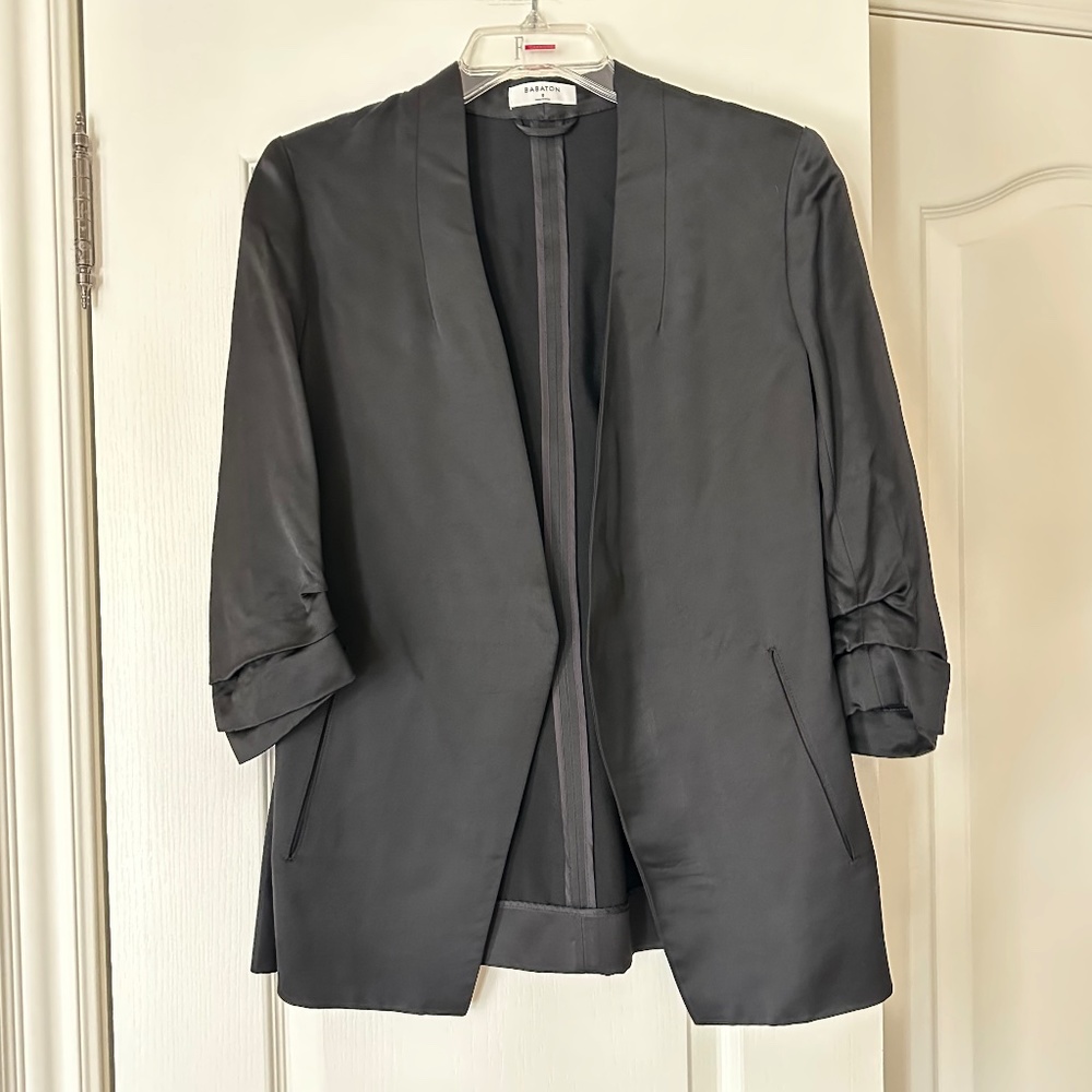 Babaton Power Hip Blazer Jacket, Size 2, Black (Rare)